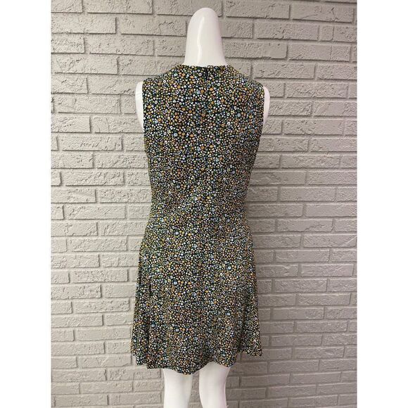 Michael Kors Quinn Floral Crisscross Neckline Sleeveless Mini Dress Size M - Picture 4 of 11
